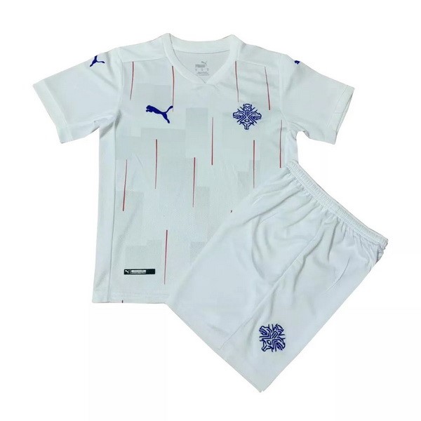 Maillot Football Islande Exterieur Enfant 2020 Blanc